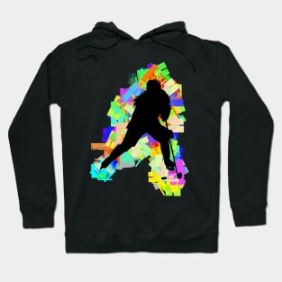 Female Hockey Player Retro Hoodie